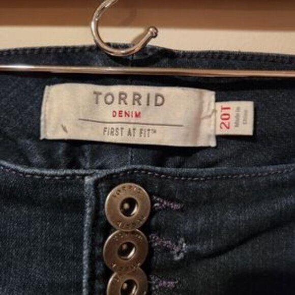 TORRID jegging dark wash skinny denim high rise jeans size 20T tall - Picture 7 of 9